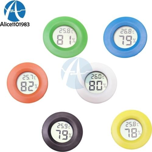 Colorful Mini LCD Digital Thermometer Hygrometer Fridge Freezer Tester Temperature Humidity Meter Detector 6 Colors