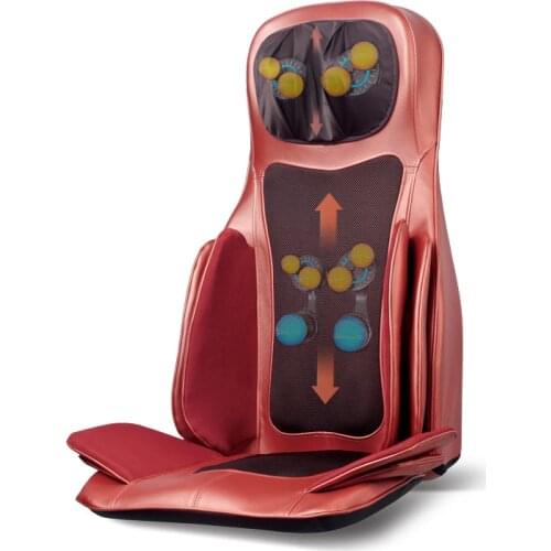 Electric Back Massager Cervical Heating Neck Shoulder Waist Air Pressure Kneading Massage Cushion For Chair Whole Body