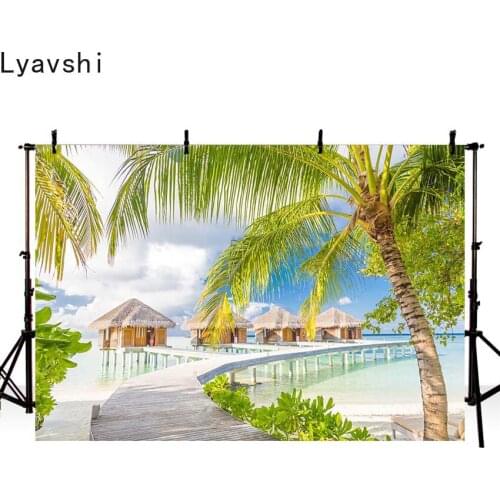 Lyavshi summer vacation photography background Maldives beach palm tree photo background picture photography background