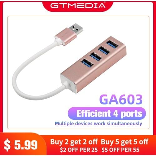 GTMEDIA Ultra-Thin 4-Port USB 3.0 HUB High Speed Stable USB Hub For Multi-Device Computer Laptop Accessories Converter Adapter