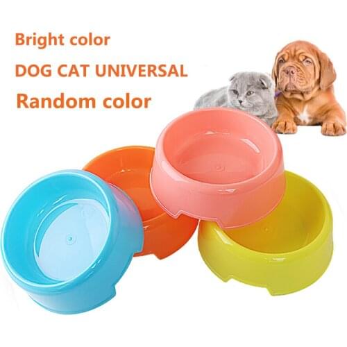 Pet Bowl Firm And Durable Easy To Clean Bright Color Round Bowl Resin Material Food Bowl For Dog Cat