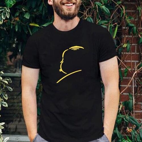 Alfred Hitchcock Crime Logo Mens Golden Printing Black Whirt T-Shirt Asian Size XS-3XL New Hot Sale Summer Casual T Shirt