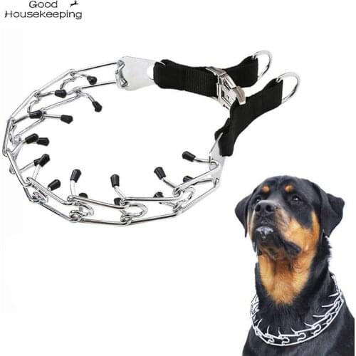 Dog Prong Training Collar, Metal Choke Pinch Dog Collar with Comfort Tips Small Dog Accessories Dog Leash Pit Bull Collars