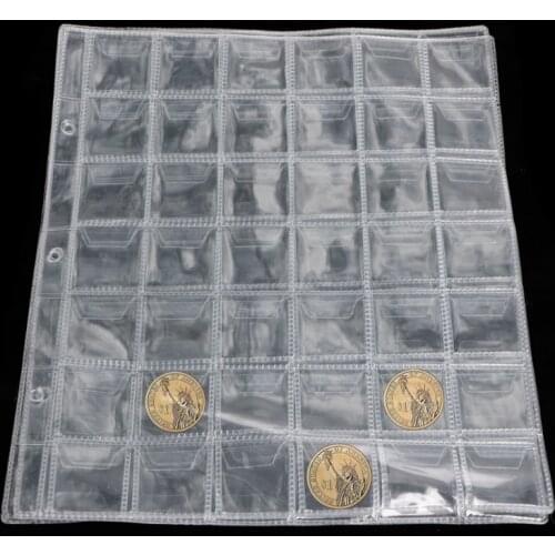 Plastic Coin Holders Storage Collection Money Album Case 1 Page 42 Pockets Photo Albums