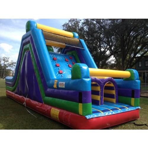 PVC inflatable obstacle course inflatable slide inflatable climbing wall inflatable bouncer commercial slide for kids