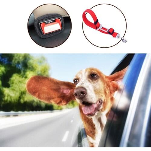 Pet Adjustable Car Seat Belt Vehicle Safety Belt Leash For Small Medium Dogs Cats Travel Traction Collar Harness Puppy Lead Clip
