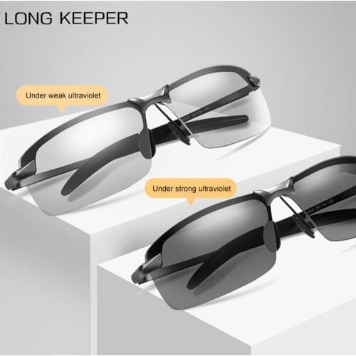Vintage Photochromic Sunglasses Men Fashion Rectangle Polarized Sun Glasses Male Driving Chameleon Eyewear UV400 Driver Goggles