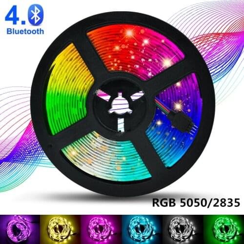 LED Strip Light WiFi RGB 5050 SMD 2835 Waterproof Flexible Ribbon Bluetooth Control DC12V 5M 10M 15M 20M Holiday Decor