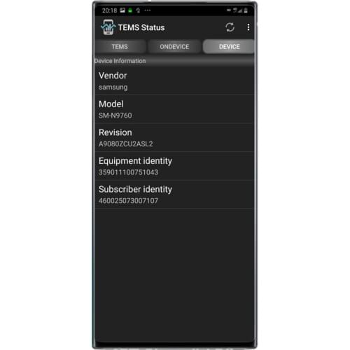 Tems&Nemo samsung Note10+ 5G tems pocket N9760 VoLTE 4X4 MIMO,test phone