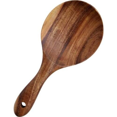 Natural Wood Rice Paddle Non-Stick Wooden Paddle Serving Spoons Wood Spoons Tablespoon Rice Spoon Wooden Kitchen