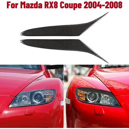 2PCS Carbon Fiber Vinyl Film Car Stickers Waterproof Car Styling Wrap Auto Vehicle Detailing Car for Mazda RX-8 RX8 2004-2008