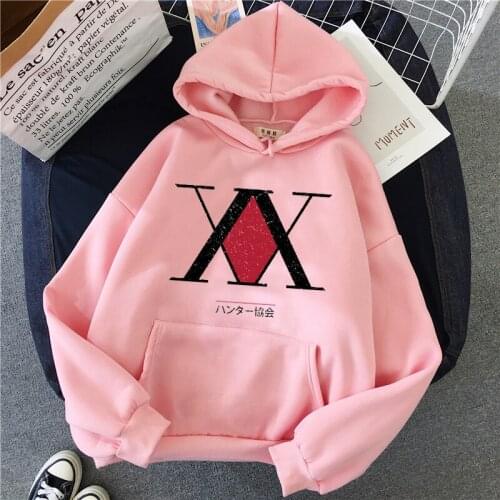 Hunter X Hunter Harajuku Oversized Hoodie Tops O-Neck Women Hooded Tracksuits Womens Hip Hop Sweatshirt Pullovers
