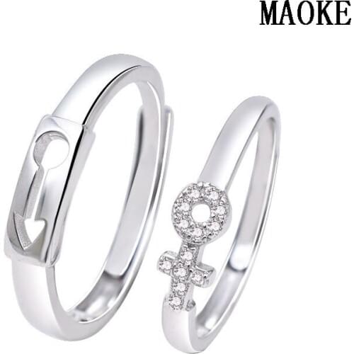 Promotions S925 Sterling SV Fashion Creative Couple Ring Opening Ring Fashion Jewelry for Womens Fashion Gifts