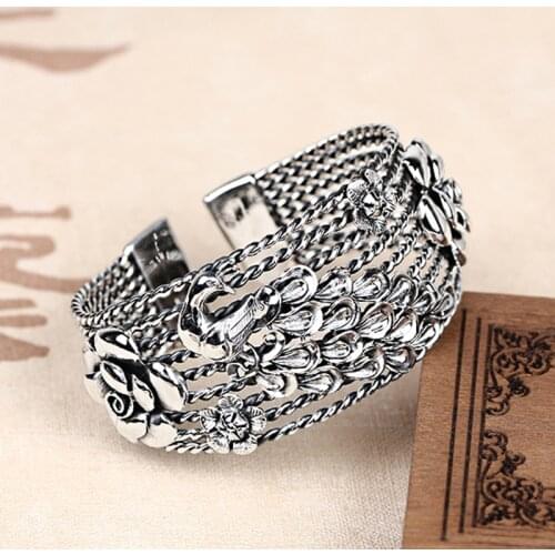 ZHJIASHUN Silver Bracelets