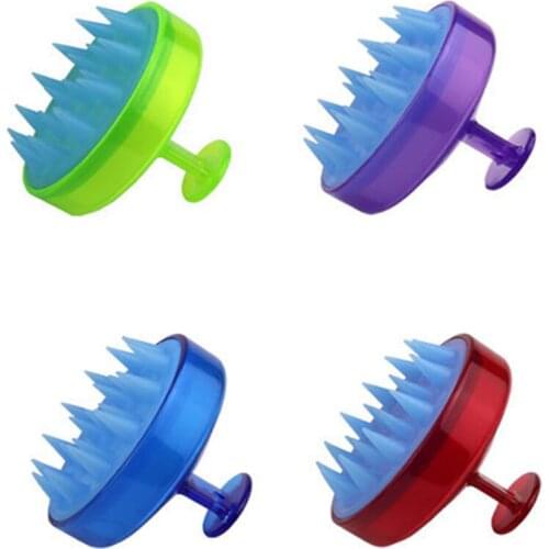 1pcs Hair Washing Comb Silicone Head Massage Brush Body Shampoo Scalp Massage Brush Comb Hair Washing Comb Shower Bath Brush