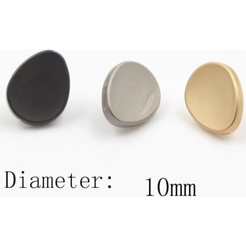 10mm 10pcs/lot Melon seeds smooth metal button gold sweater coat decoration shirt buttons accessories DIY JS-0045