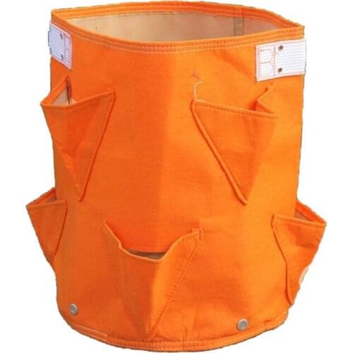 11 Gallon Strawberry Planter Bag Collapsible Fabric Thickened Garden Planter Growing Bag for Home Outdoor Vegetables Flower Stra