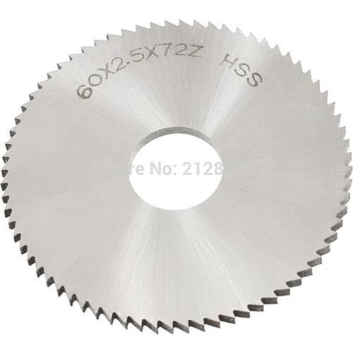 60mm x 2.5mm x 16mm 72T HSS Steel Round Slitting Saw Cutter