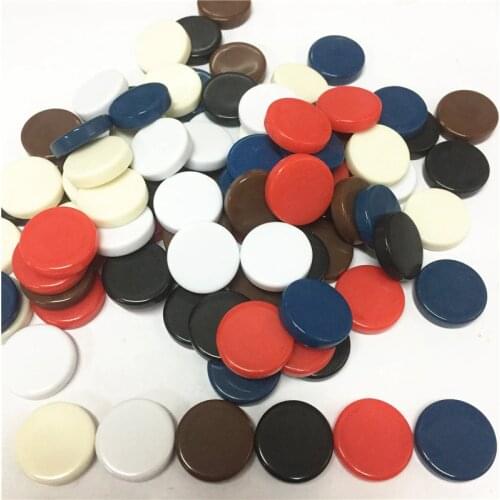 60Pcs/set 20mm New Backgammon piece Dice Blank Glossy Chips Coins Pawn chess accessories