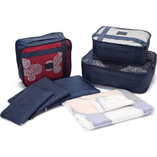 8Pcs Travel Bags Sets Waterproof Packing Cube Portable Clothing Sorting Organizer Luggage Accessories Supplies Products