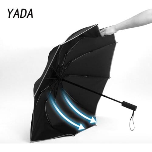 YADA NEW 10K Automatic Folding Reverse Umbrella Sunny&Rainy Business Umbrella For Women Windproof Folding Umbrellas YS210016