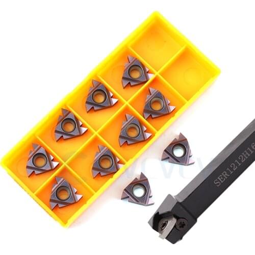 SER1212 SER1616 SER2020 SER2525M16 SEL1616 External Thread Lathe Tool Holder 16ER 16IR AG60 AG55 carbide thread Turning inserts