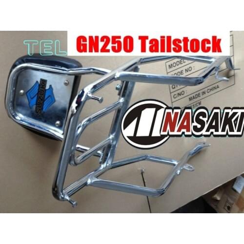 For Suzuki GN250 stainless steel luggage rack with backrest durable We will use the fastest speed of the goods to your hands