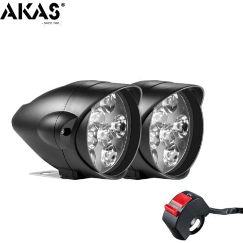 2PCS 15W 12v motorcycle headlights auxiliary working lamp led super brighter motorbike spotlight head lamp 1500LM 6000K spot fog