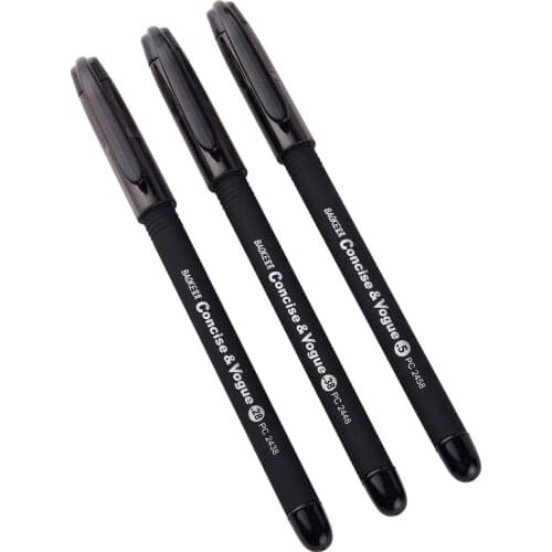 6-Pack Frosting Gel Pens Black Ink 0.28mm 0.38mm 0.5mm Gel Ink Pen Neutral Pen Back To School Writing Stationery Office Supplies