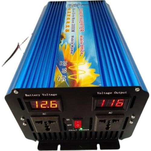 DHL free shipping pure sine wave solar power 12v to 110V 3000w inverters for drilling and punching machine