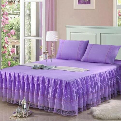 Korean bed skirt mattress cover elastic bed cover bed sheets pillowcase set quilted bedspread Multiple colors to choose from #sw