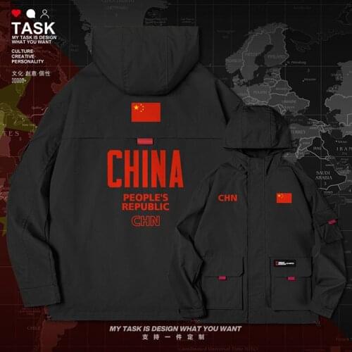 Peoples Republic of China CHN men jacket hooded nation flag streetwear new mens coat jackets top fashion mens clothes autumn