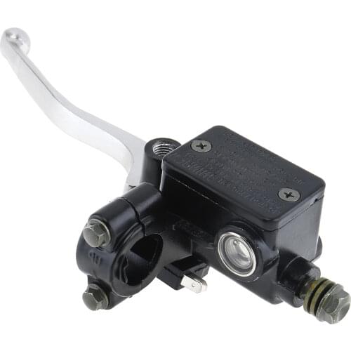 Left Side M10 Motorcycle Upper Front Brake Clutch Master Cylinder Clutch Pump Reservoir Hydraulic Pump Lever for Honda Suzuki
