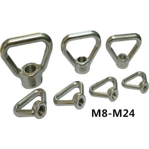 M8 M10 m12 m14 m16 m20 m24 304 marine Eye Nut Ring Lifting Eye Nut Triangle Ring flat belt cord rope hanger shaft eye bolt