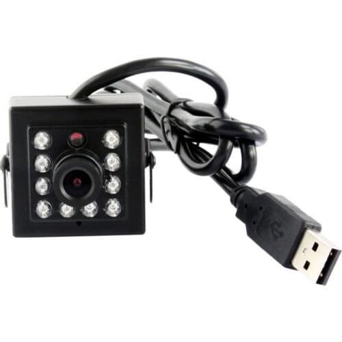 ELP 8mm Lens ATM CCTV Android Linux USB Mini Camera High Quality UVC Webcam Black Case Camera 960P for Night Vision