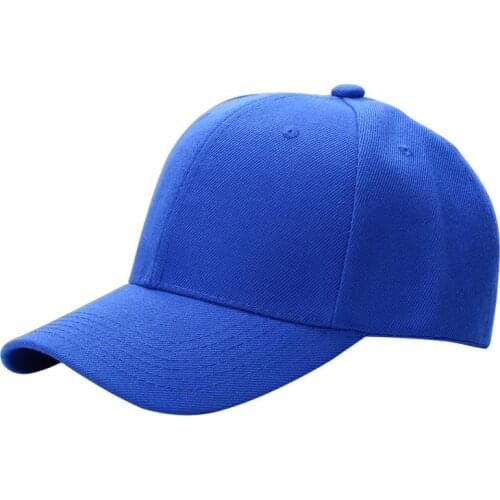 Fashion Men Women Plain Baseball Cap Unisex Curved Visor Hat Hip-Hop Adjustable Peaked Hat Visor Caps Solid Color
