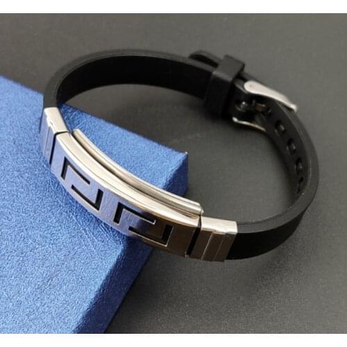 Fashion Sports Bracelets Men Bracelets Japanese and Korean Personality Jewelry Trends Students Simple Silicone Bracelets