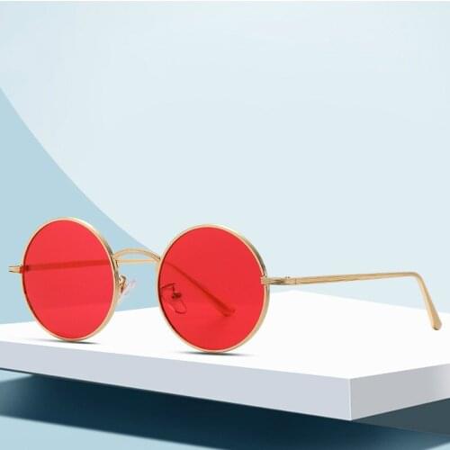 Simvey Fashion Vintage Round Sunglasses Men Womens Retro Punk Style Round Metal Frame Colorful Lens Sun Glasses Gafas Sol Mujer