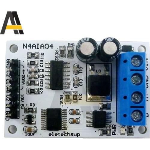 DC 12V 4-20mA 0-5V 0-10V Voltage Signal Acquisition RS485 Modbus RTU Module 4-channel ADC Board for PLC Current Transmitter