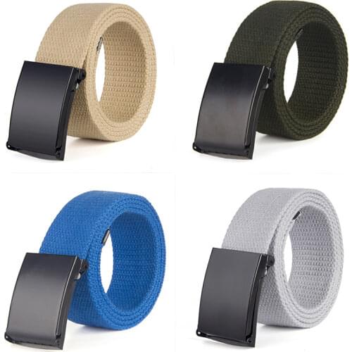 Men Belts 2020 Fashion Unisex Army Tactical Waist Belt 3.8cm canvas belt Luxury Canvas Webbing Waistband outdoor sports belt