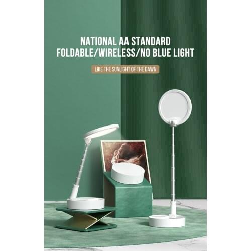 Table Lamp Led Desk Lamp Foldable Wireless No Bluelight Eye-Protection Lamp