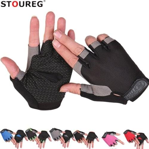 Anti-Slip Bike Bicycle Gloves Men Women Mtb Road Riding Gloves Anti-Sweat Gloves Breathable Cycling Sports Glove Half Finger