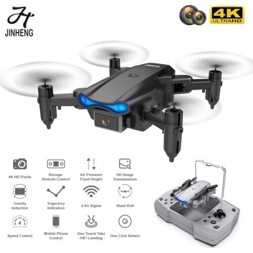 New KY906 Mini Drone Dual 4K HD Camera 2.4G Wifi Fpv Portable Foldable Quadcopter One-Key Return RC Helicopter Kids Toys