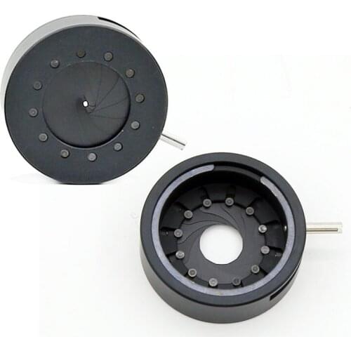 Optical Iris diaphragm 0.5-16mm Adjustable Iris Aperture Monitor Parts Condenser microscope with 12 blades