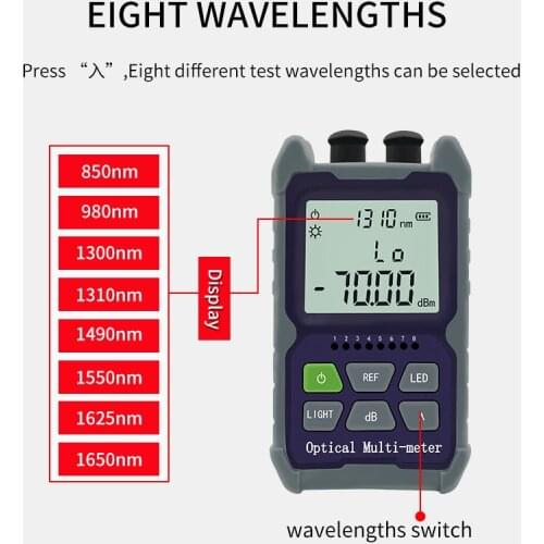 YOUYSI Mini 4 in 1 Optical Power Meter Visual Fault Locator Network Cable Test optical fiber tester 5km / 15km / 30KM VFL