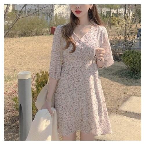 S-Xl Plus Size New Spring Dress Girls Boho Chiffon Female Vintage Dress Party Oversize Long Sleeve Women Dresses Robe Vestido