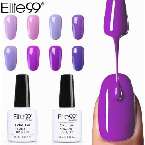 Elite99 Purple Series Nail Gel Polish Semi Permanent Nail Polish UV Gel Varnish Soak Off Nail Art Design Lucky Lacquer Enamel