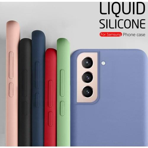 Luxury Original Liquid Silicone Case For Samsung Galaxy s21 s21 plus s21ultra s 21 ultra plus s 21plus s21ultra Soft Phone Cover