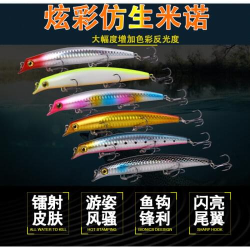 The new lure 12.5cm 14g ring bead bait floating water wave climbing water surface sub-fishing lure hard bait topwater