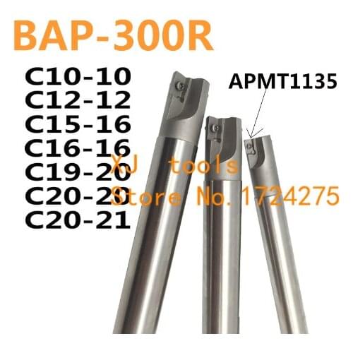 1PCS BAP300R C10-10 C12-12 C12-13 C14-14 C16-16 C20-20 C20-21-1T/2T Angle 90 Degree milling cutter arbor for APMT1135 inserts